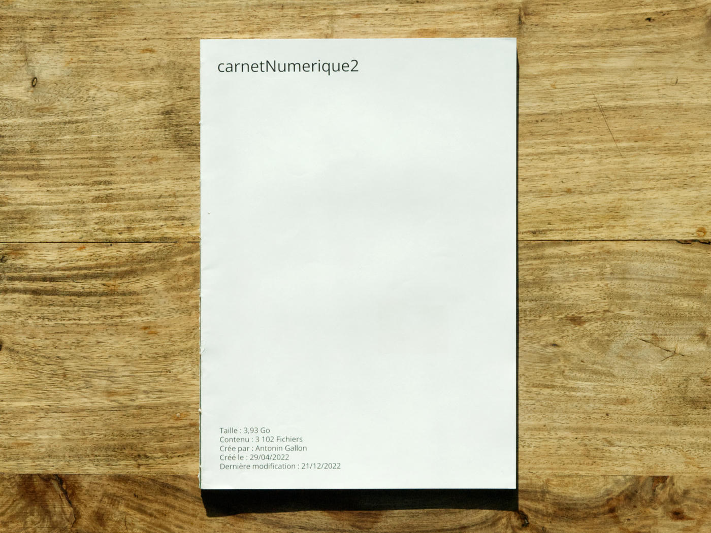 Carnets numériques 2021-23